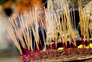 Incense sticks, Chinese moon festival, Georgetown, Penang, Malaysia, Southeast Asia, Asia