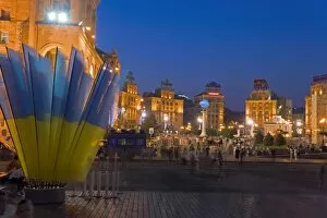 Images Dated 23rd August 2008: Independence Day, Maidan Nezalezhnosti (Independence Square), Kiev, Ukraine, Eurpoe