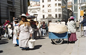 La Paz Prints: Independence Day parade, La Paz, Bolivia, South America