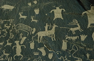 Rock Art Prints: Indian petroglyphs, Newspaper Rock State Park, Utah, United States of America