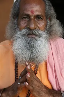 Portrait Prints: Indian sadhu in Vrindavan, Uttar Pradesh, India, Asia