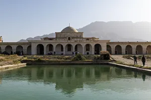 Reflecting Pool Prints: Indian style Tashkurgan Palace former summer palace of the king, outside Mazar-E-Sharif