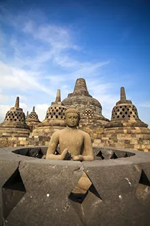 Borobudur Prints: Indonesia, Java, Magelang, Borobudur Temple