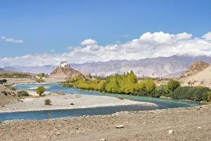 Meditation Prints: Indus River with the Tibetan Buddhist Stakna Monastery in the background