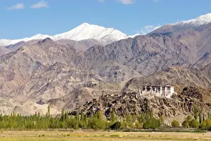 Meditation Prints: Indus River valley with the Tibetan Buddhist Stakna Monastery in the background