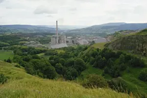Hope Prints: Industrial plant near Hope in the Peak District of Derbyshire, England