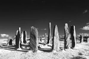 Infrared image of Standing Stones of Callanish, Summer Solstice 2008, Callanish