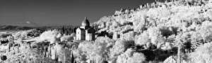 Montepulciano Prints: Infrared panorama of Church of San Biagio, Montepulciano, Tuscany, Italy, Europe