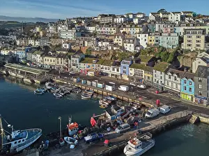 Fishermen Prints: The inner harbour at Brixham, one of Britain's busiest fishing harbours