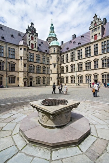 Helsingor Prints: Inner yard in Kronborg Renaissance castle