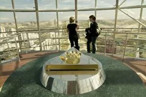 Images Dated 9th September 2009: Inside of the Bayterek Tower, landmark of Astana, Astana, Kazakhstan, Central Asia, Asia