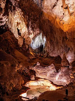 Inside the Big Room at Carlsbad Caverns National Park, UNESCO World Heritage Site, located in the Guadalupe Mountains, New Mexico, United States of America, North America