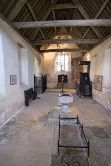 Chapels Prints: Inside the chapel of the 14th century Farleigh Hungerford Castle