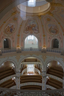 Lutheran Prints: Inside the Frauenkirche, Dresden, Saxony, Germany, Europe