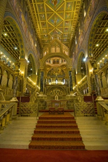 Pecs Prints: Inside view of the Szent Peter Basilica, Pecs, Hungary, Europe