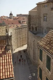 Walled Prints: Inside the Walled City of Dubrovnik, UNESCO World Heritage Site, Croatia, Europe
