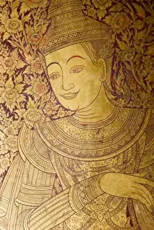 Detail inside Wat Phra Singh Temple, Chiang Mai, Chiang Mai Province, Thailand, Southeast Asia, Asia