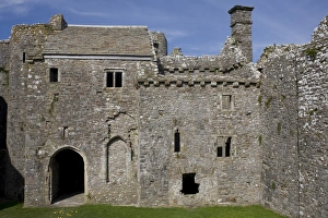 Gower Prints: Inside Weobley castle, Gower, West Glamorgan, Wales, United Kingdom, Europe