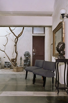 Interior of 1970s concrete structured home