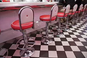 Eating And Drinking Collection: Interior of American Diner, Dublin, Republic of Ireland, Europe