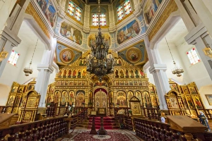 Kazakhstan Prints: Interior, Ascension Cathedral (Zenkov Cathedral), Panfilov Park, Almaty, Kazakhstan