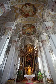 Old Towns Prints: Interior, Barrel Vaulted Nave, Heilig Geist Church