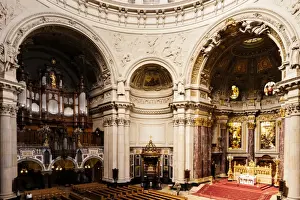 Gilded Prints: Interior of Berlin Cathedral, Berlin, Germany, Europe