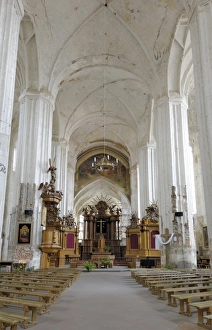 Lithuanian Prints: Interior of Bernardine church and monastery