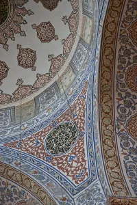 Images Dated 26th May 2008: Detail of the interior of the Blue Mosque, Istanbul, Turkey, Europe