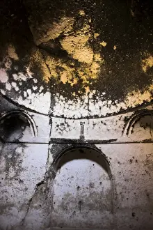 Afgani Prints: Interior one of the Buddhist caves known as Takht-I-Rustam (Rustams throne)