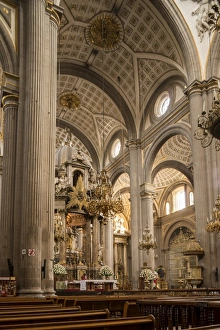 Puebla Prints: Interior of Cathedral, Puebla City, Puebla, Mexico, North America