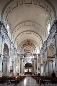 Bologna Prints: Interior of the Cathedral San Pietro, Bologna, Emilia Romagna, Italy, Europe