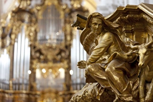 Passau Prints: Interior detail of the Cathedral of St. Stephan, Passau, Bavaria, Germany, Europe