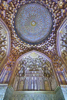 Uzbekistan Prints: Interior Ceiling, Tuman Oko Mausoleum