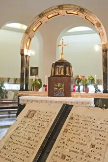 Interior, Church of the Beatitudes, Galilee, Israel, Middle East