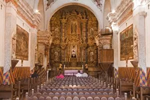 Images Dated 25th February 2009: Interior of church, Mission San Xavier del Bac, Tucson, Arizona, United States of America