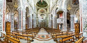 Palermo Gallery: Interior of The Church of Saint Mary of Gesu (Chiesa del Gesu) (Casa Professa), Palermo, Sicily