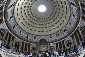 Cupola Prints: Interior church of St. Mary of the Martyrs and cupola inside the Pantheon, UNESCO
