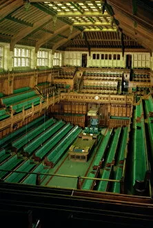 Images Dated 29th July 2008: Interior of the Commons chamber, Houses of Parliament, Westminster, London