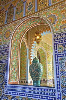 Vase Prints: Interior details of Continental Hotel, Tangier, Morocco, North Africa, Africa