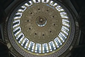 Ceilings Prints: Interior dome of the early 20th century Modernist building of the Central Market