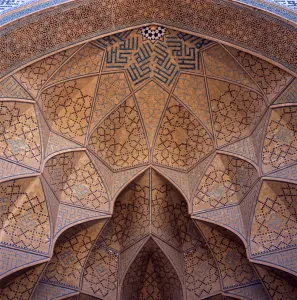 Muslim Prints: Interior of dome in the Friday Mosque