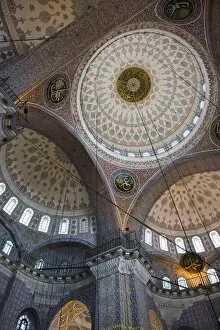 Interior, dome, New Mos que, Is tanbul, Turkey, Europe