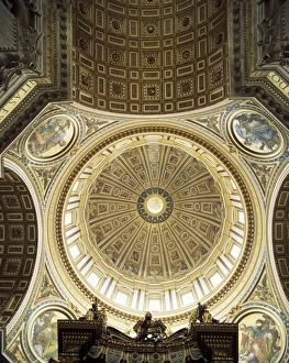 St Peters Prints: Interior of the dome, St