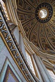 Rotunda Prints: Interior of the dome of St. Peters Basilica