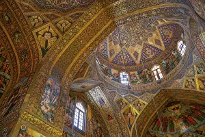 Domes Gallery: Interior of dome of Vank (Armenian) Cathedral, Isfahan, Iran, Middle East