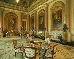 Bangkok Prints: Interior of the Drawing Room in the Royal Palace in Bangkok