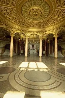 Concert Hall Prints: Interior of the entrance lobby of the Atheneum concert hall in Bucharest, Romania, Europe