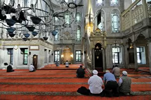 Images Dated 29th May 2009: Interior of Eyup Sultan mosque, Istanbul, Turkey, Europe