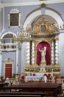Franciscan Prints: Interior of the Franciscan church, Dubrovnik, Dalmatia, Croatia, Europe